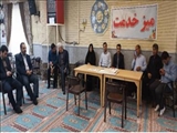 استقرار میز خدمت مرکز آموزش فنی و حرفه ای ورزقان در مصلای حضرت ولی عصر (عج) این شهرستان